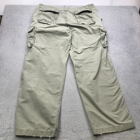 LL Bean Natural Fit Cargo Hiking Pants Mens 42x34 Fits 40x31 Straight Green - Picture 7 of 8